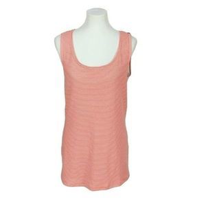 Faded Glory Woman's Y2K 90'S Pink & White Striped Tank Top Size 2x